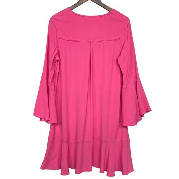HD‎ In Paris A Line Dress Women Size 4 Pink Flutter Sleeve High-Low Hem - Picture 6 of 16